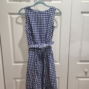 Vintage Talbots Blue and White Gingham Dress Size 6